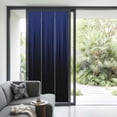 thumbnail image 3 of Navy Blue Black Ombre Window Privacy Film, Modern Abstract Striped Gradient Static Cling UV Sun Blocking Heat Control Window Tint Day and Night, Non-Adhesive One Way Privacy Cover 35.4''x78.7'', 3 of 7