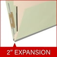 thumbnail image 3 of 25 Pt. Pressboard Classification Folders, 2/5 Cut ROC Top Tab, Letter Size, 1 Divider, Pale Green (Box of 10), 3 of 8