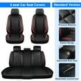 thumbnail image 2 of Telimocy Car Seat Covers For SUV Sedan Full Set Seat Covers 5 Seat Cushion Protector Airbag Compatible,Black&Red, 2 of 9