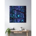thumbnail image 2 of Cybernetic Forest, Metallic Trees, Neon Energy Veins Poster Wall Art, Modern Wall Decor, 24x24 UNFRAMED, 2 of 3