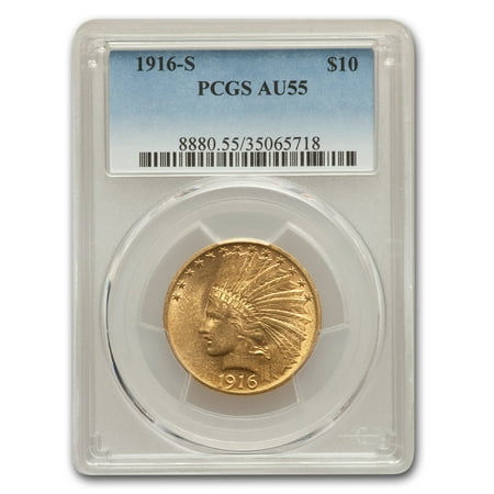 1916-S $10 Indian Gold Eagle AU-55 PCGS