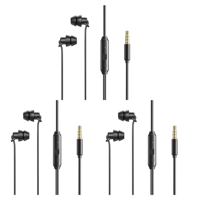 Kearding Auriculares antirruido para dormir Auriculares con botón de control Auriculares intrauditivos con cancelación de ruido Dispositivo para Type1 NO1