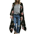 thumbnail image 2 of Palato Women's Plus Size Tops,Womens Flowy Kimono Cardigan Open Front Dress Printed Chiffon Blouse Loose Tops, 2 of 9