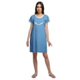 thumbnail image 3 of Moomaya Chemise de Nuit d'Allaitement à Col Rond pour Femmes, Manches Courtes Imprimées, 3 of 5