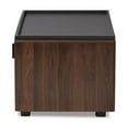 thumbnail image 4 of Baxton Studio Rikke Modern and Contemporary Two-Tone Gray and Walnut Finished Wood 2-Drawer Coffee Table, 4 of 5