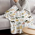 thumbnail image 3 of Cartoon Farmhouse Blanket Soft Cozy Warm Throw Blanket for Couch, Plush Fuzzy Flannel Fleece Blankets for Sofa, Cute Watercolor Cabin Animals Trees Bed Blankets Lightweight Gifts for Women, 40"x50", 3 of 9