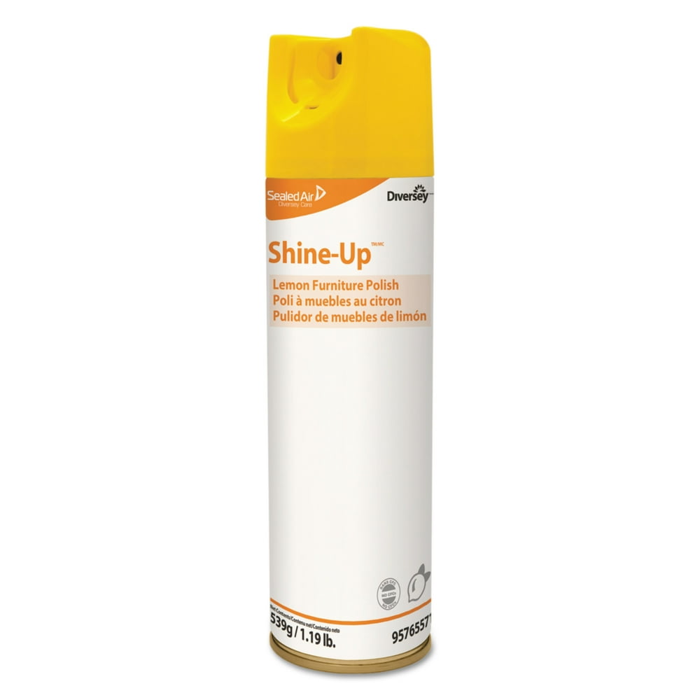 Diversey ShineUp Furniture Cleaner, Lemon Scent, 13.8 oz, Aerosol Can