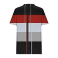 thumbnail image 5 of Bixock Women's Casual Crew Neck T-Shirts,Color Blocking Crew Neck Tops,Random 2 Tone Print Ruched Pullover Shirt Soft Stretchable Daily Leisure Tops, 5 of 5