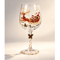 thumbnail image 6 of Night Scene Santa Reindeer Stemmed Wine Glass, Snowflake Accent Goblet, Artistic Holiday Drinkware for Home Christmas Party Gift, 6 of 6