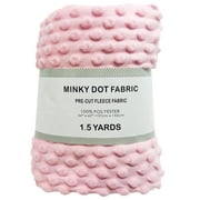 Shason Textile Soft Puffy Dot Fleece 1.5 Yard Precut Fabric, Light Pink
