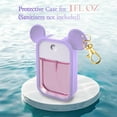 thumbnail image 6 of 2 Pack Silicone Case Compatible with Touchland Hand Sanitizer Spray 1 fl oz, Mouse Design Protective Case with Keychain, Hand Sanitizer Spray Accessory (Black Pink), 6 of 7