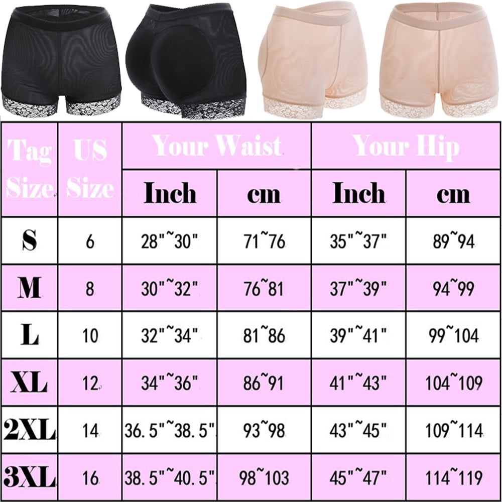 Ilfioreemio Women Butt Lifter Hip Enhancer Pads Underwear Laced Shapewear Control Panty Body Shaper