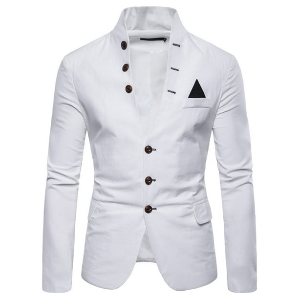 Traje decorativo de múltiples botones de moda para hombre de primavera con código europeo, traje de cuello alto con personalidad para hombre