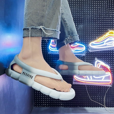 2022 Summer Light Men Flip Flops Men Slippers Home Beach Sandals Non-slip Casual Flat Shoes Slippers House Shoes Outdoor Slides