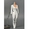thumbnail image 1 of Vogacara Mono de cuero PU blanco con ropa femenina a escala 1/6 con estampado negro Muñecas y casas de muñecas, 1 of 1
