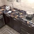 thumbnail image 1 of 1 Roll Marble Self-Adhesive Wallpaper, Glossy Contact Paper, Thickened Self-Adhesive Wallpaper, Waterproof And Oil-Proof Countertop Wallpaper, Peel And Stick Wallpaper For Kitchen Bedroom Living Room, 1 of 5