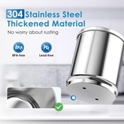 Waterdrop Gravity-fed Water Filter System, NSF/ANSI 372 Certification, 2.25G Stainless-Steel Filter System with 2 Filters and Metal Spigot, Reduces up to 99% of Chlorine-King Tank Series, WD-TK
