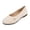 White, variant on Flats for Women Slip On Closed Toe Round Toe Mary Jane Shoes Comfortable Walking Ballet Flats Summer Trendy Low Wedge Dolly Shoes Black 36