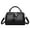 604Black, variant on Small Boston Bag Genuine Leather Crossbody Bag Handbag for Women with Hand Strap and Adjustable Shoulder Strap.