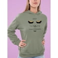 thumbnail image 2 of Lashes Long Standards High Hoodie Women -Image by Shutterstock, Female 4X-Large, 2 of 4