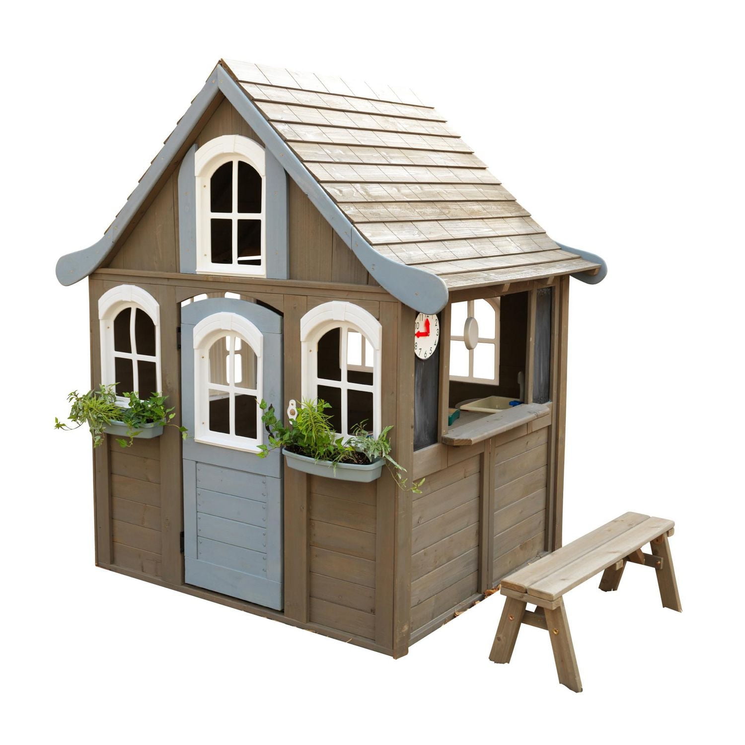 おおさんKidKraft Forestview II 木製屋外プレイハウス KidKraft Forestview II Wooden Playhouse with EZ Kraft Assembly