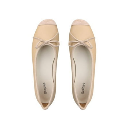 

Fangasis Women s Cozy Flats Square Toe Work Casual Loafers Apricot 6.5