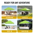 thumbnail image 4 of CROWN SHADES 10x10 Pop Up Canopy Tent with One Push Setup Easy Outdoor Sun Shade for Events, Parties, Camping Green, 4 of 8
