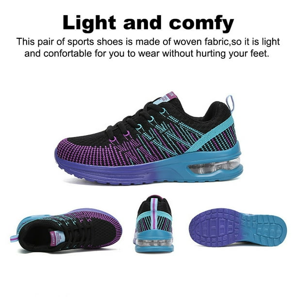Women Running Shoes Girl Mesh Air Joggers Walking Cushion Athletic Hiking Tennis Comfortable Lightweight Sneakers Lace up Soles Footwear 41 Walmart