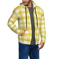 thumbnail image 3 of Zip Up Hoodies for Men - yellow buffalo plaid Long Sleeve Comfrt Men'S Fashion Hoodies & Sweatshirts, Jackets for Men Hoodies Pullover Clothing Clothes with Pouch, 3 of 5