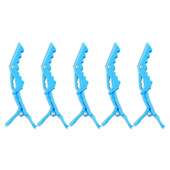 Raindrops Hair Salon Supplies 15Pcs Blue Plastic Alligator Clamp for Hair Sectioning and Styling