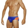 thumbnail image 2 of PEASKJP Men's Elastic Boxer Briefs Swimsuit Men's Quick Dry Swim Briefs Bikini Swimsuit Board Shorts with Adjustable Drawstring (Orange,M), 2 of 5