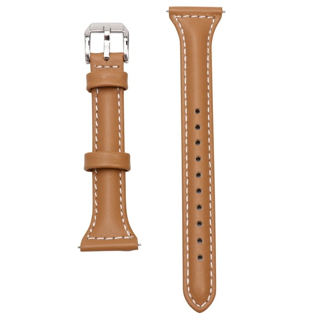 Exquisite Leather Watchband Creative Watch Strap Watch Replacement Band Watch Accessories Compatible for Galaxy (Coffee)