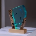 thumbnail image 3 of Adornos Artísticos De Escritorio De Resina Epoxi, Luz Nocturna De Buzo Y Tiburón Con Temática Oceánica, Voltaje De 5V Para Sala De Estar, 3 of 7
