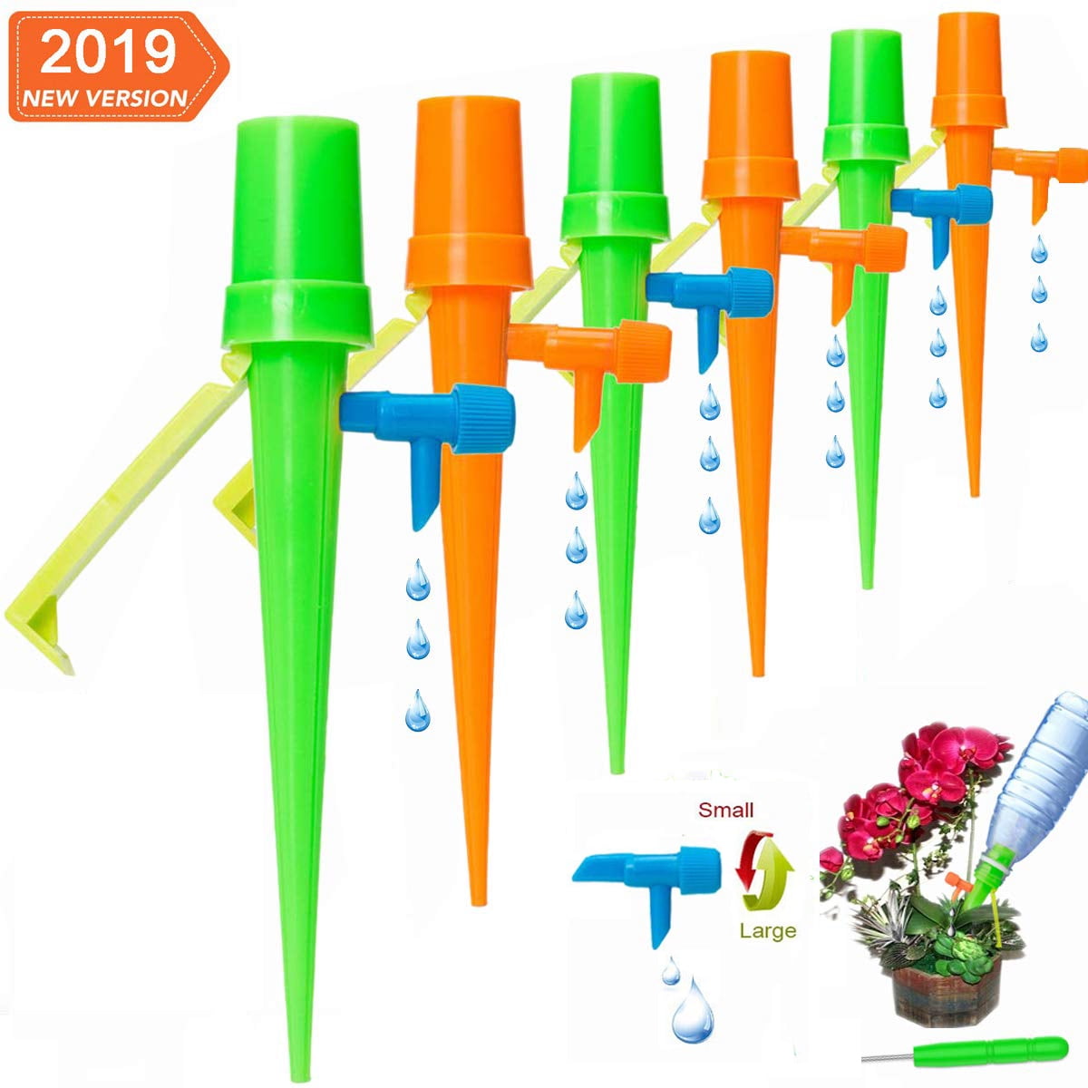 6pcs Automatic Watering Device Adjustable Water Flow Switch Control