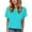 Sky Blue, variant on TYGHBN A Fashionable and Casual Round Neck Solid Color Short Sleeved T Shirt for Ladies Women Shirts with Women Swim Tee Women Loose Tops Summer Women Undershirt Womens Long Sleeve Shirts Plain Shirt