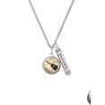 thumbnail image 2 of Delight Jewelry Silvertone Domed Music - Guitar Silvertone Mother Daughter Bar Charm Necklace, 23", 2 of 4