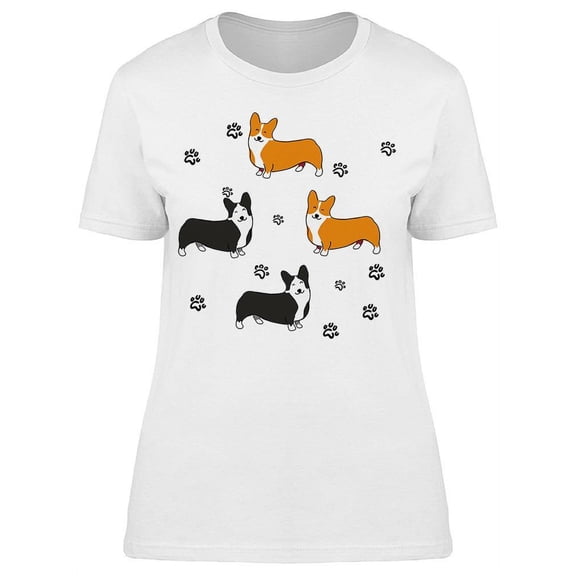 Corgis And Paws T-Shirt Women -Image by Shutterstock, Female Small