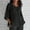 Black1, variant on Women's Casual V Neck Three-Quarter Sleeve Blouse Soft Breathable Polyester Tops for Summer Spring Fall Fashion Comfy