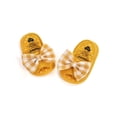 thumbnail image 5 of Seyurigaoka Baby Girls Summer Sandals, Plaid Bowknot Open-Toe Elastic Sandals with Nonslip Soles for Toddlers, 0-18 Months, 5 of 9