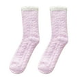 thumbnail image 1 of XIAQUJ Mode Garder au Chaud Femmes Mode Patchwork Dames Patchwork Chaussettes Épaisses Chaussettes Violet Taille Unique, 1 of 1