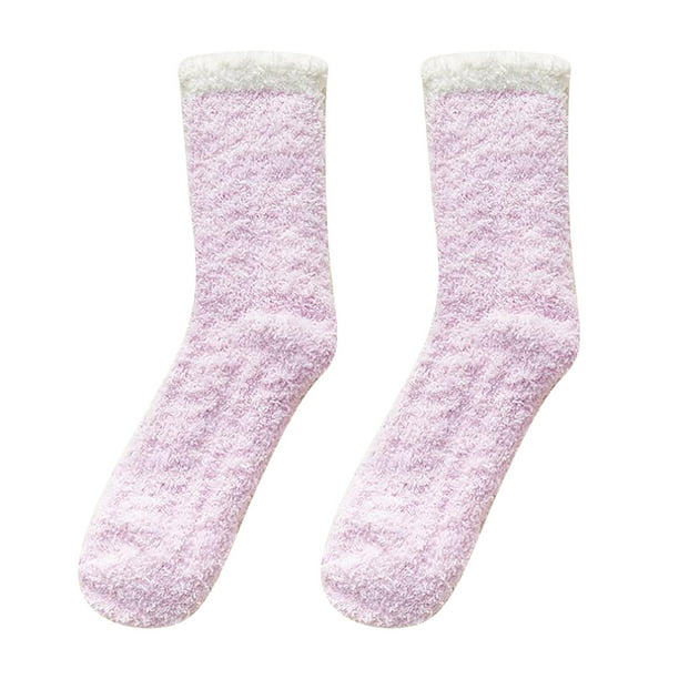 Calcetines gruesos de patchwork para mujer: calcetines informales/deportivos, lavables a mano, mezcla de poliéster, talla única
