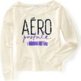 thumbnail image 1 of Sudadera Aeropostale para Mujer Aero Wide Crew Color Blanco Roto Grande Camisa de Entrenamiento, 1 of 1