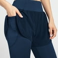thumbnail image 5 of Pants for Women Womens High Waist Workout Yoga Pants 2 in 1 Stretchy Athletic Running Fitness Jogger Leggings with Pockets, 5 of 6