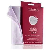 Connoisseurs Silver Jewelry Polishing Cloth Cleans and Polishes All Silver Jewelry