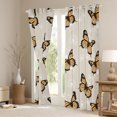 thumbnail image 3 of Manfei Orange Butterfly Print Curtains Pack of 2 (42x84 Each), Romantic Dandelion Flower Curtains Blackout, Vintage French Style Bedroom Curtains, Curtains Blackout Home Decor, 3 of 6