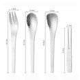 thumbnail image 2 of Hvmvliv Silverware Sets Cutlery Set 4-Piece Stainless Steel Cutlery Set, Party Supplies Set Included Dessert Coffee Stirring Spoon, Spoon, Fruit Dessert Fork Silver, 2 of 9