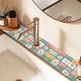 thumbnail image 2 of Yayeee Faucet Mat for Kitchen Sink 14.7" Diatomite Long Splash Guard Pad, Daisy Mosaic, 2 of 7