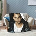 thumbnail image 5 of Blanket Johnny Depp Soft and Comfortable Warm Fleece Throw Blankets Yoga Blankets Beach Blanket Picnic Blankets Gift for Dorm room office decor Sofa Bed Camping Travel All Season, 5 of 6