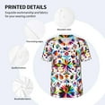 thumbnail image 5 of Fotbe Mexican Bright Style Baseball Jersey Shirt for Men and Women, Casual Short Sleeves Button Down T-Shirt-Small, 5 of 9