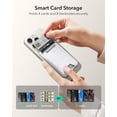 thumbnail image 2 of ESR Slim Magnetic Wallet Compatible with iPhone 12-17 Series & Select Samsung, 5-Card RFID-Blocking Holder with Magnetic Sticker, White, 2 of 10